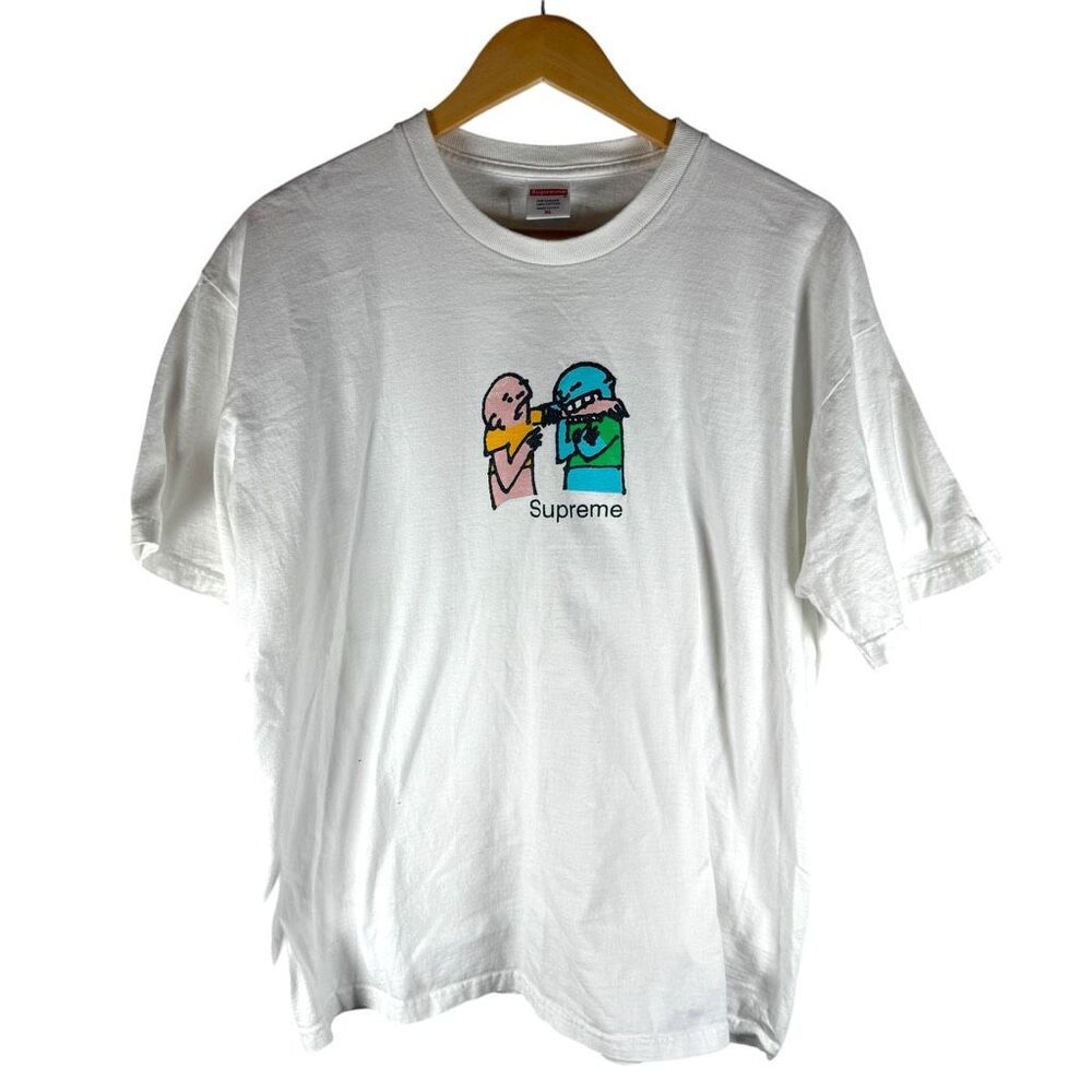 Supreme FW19 White Bite T-shirt Men’s XL | Streetwear Skater Designer Urban Punk